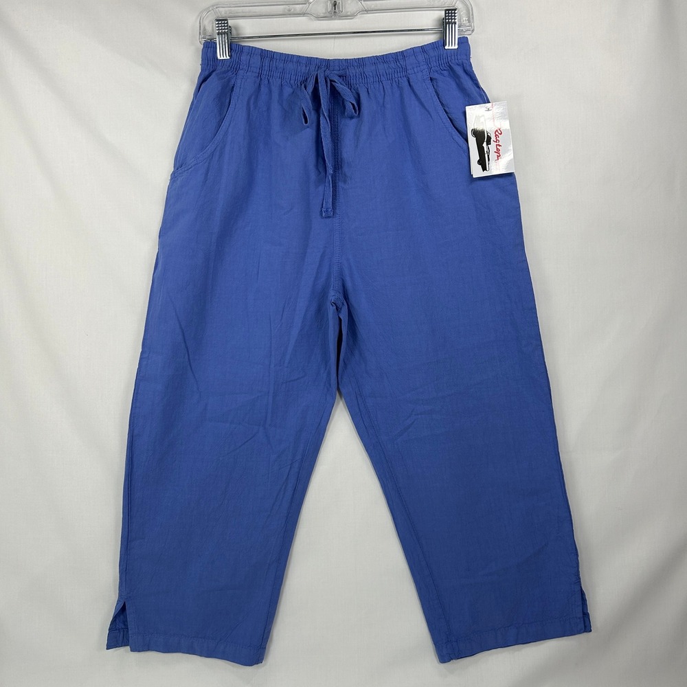 NWT Vintage Ragtop USA Periwinkle Blue Drawstring Pants Small